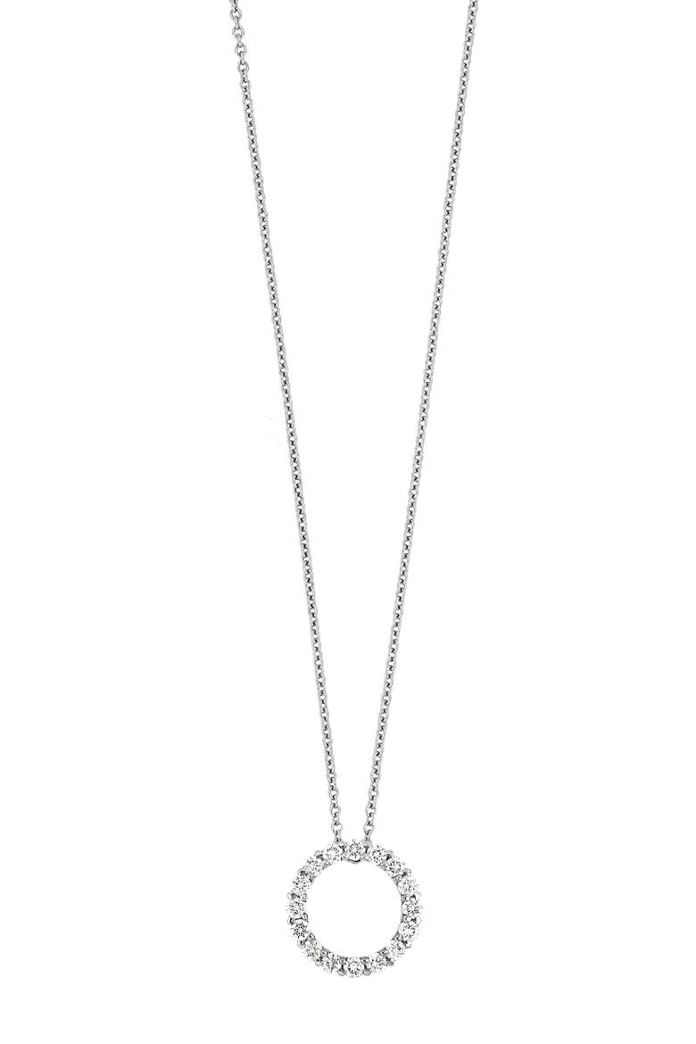 Liora Diamond Circle Pendant Necklace (Nordstrom Exclusive), Main, color, 18K WHITE GOLD