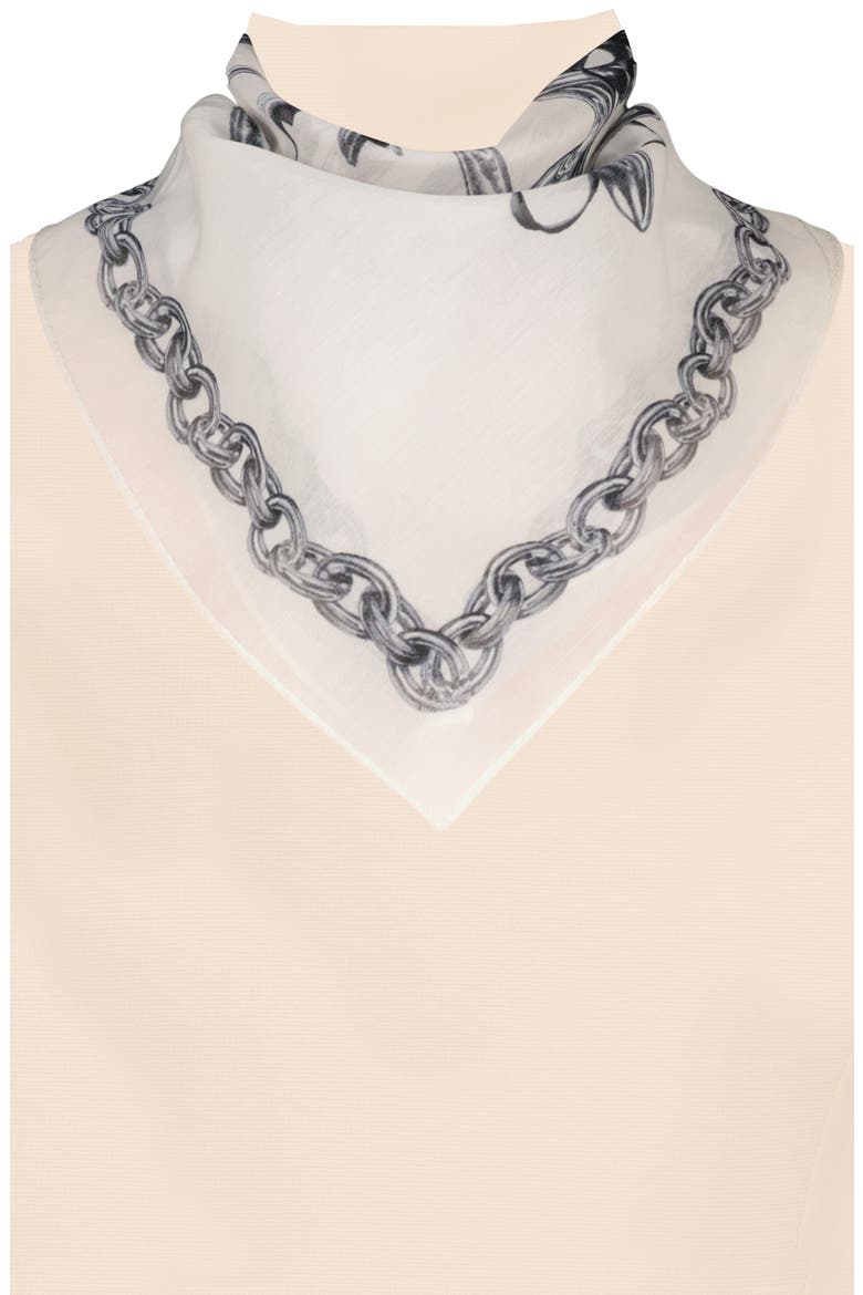 Ignis Cotton & Silk Bandana, Alternate, color, OPTIC WHITE