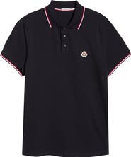 Moncler Tipped Cotton Piqué Polo