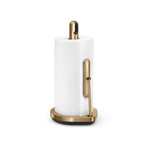 tension arm paper towel holder