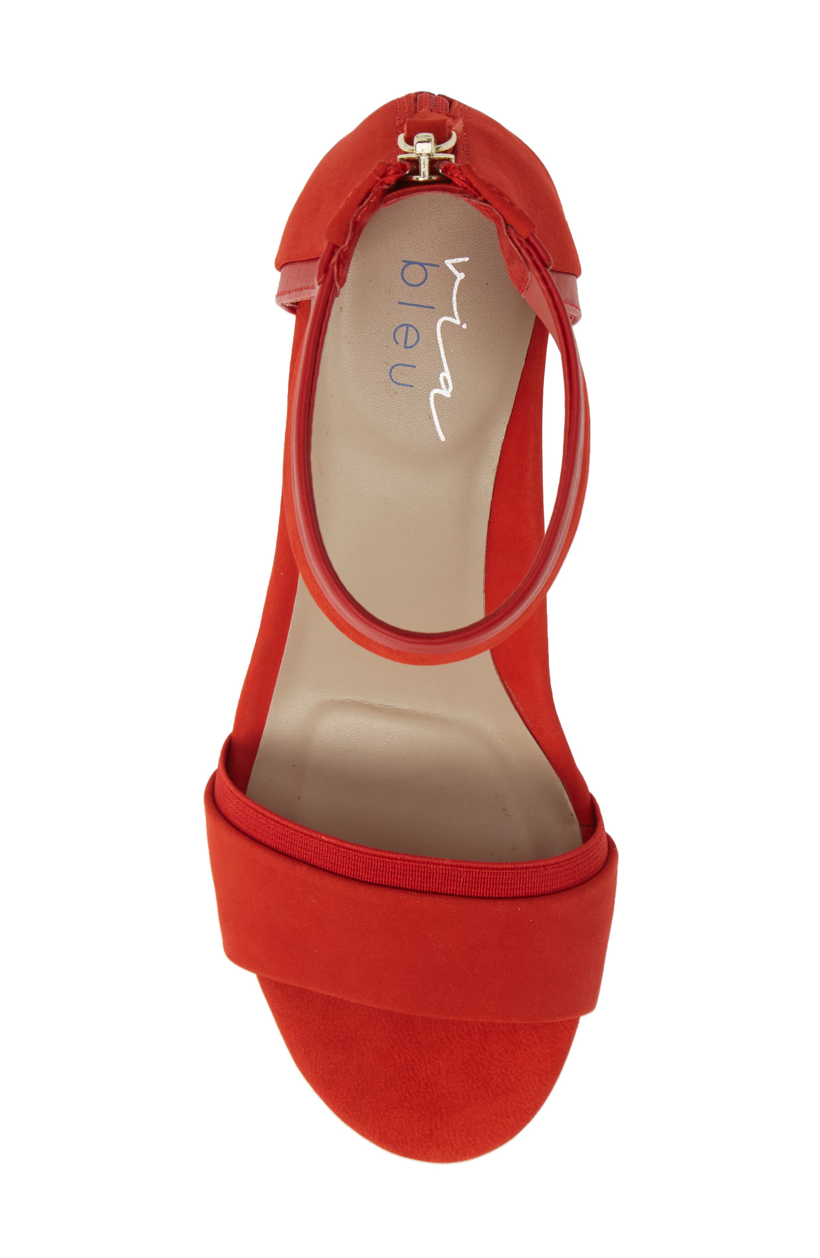 via bleu Priecilla Cuff Sandal, Alternate, color, Chili Pepper Nubuck Leather