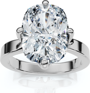 Bliss Diamond Certified 4Ct Elongated Cushion Diamond Cigar Band Engagement Ring Lab Grown