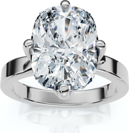 Bliss Diamond Certified 4Ct Elongated Cushion Diamond Cigar Band Engagement Ring Lab Grown