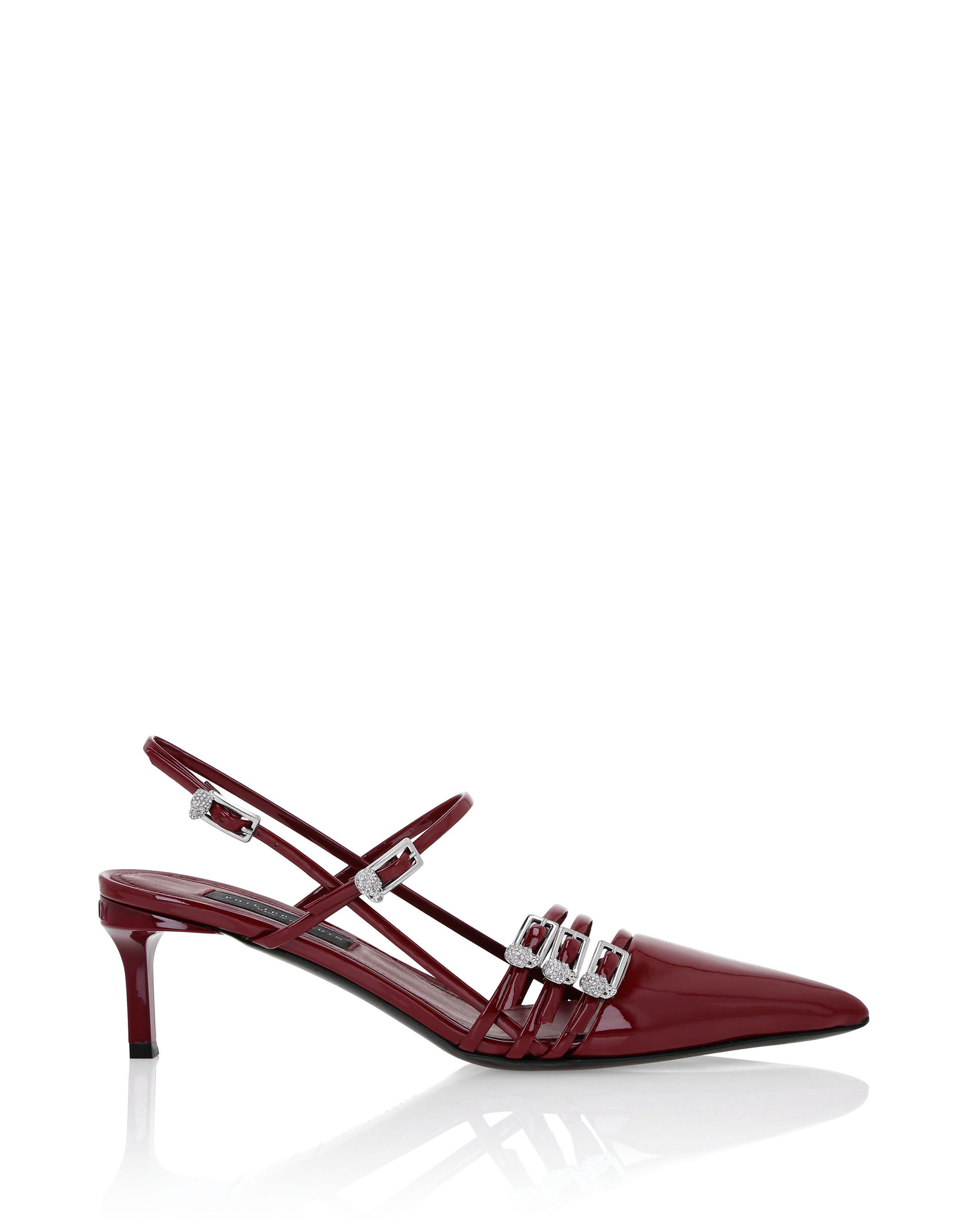Multi-Strap Mid-Heel Slingbacks 5 Women, Alternate, color, Bordeaux
