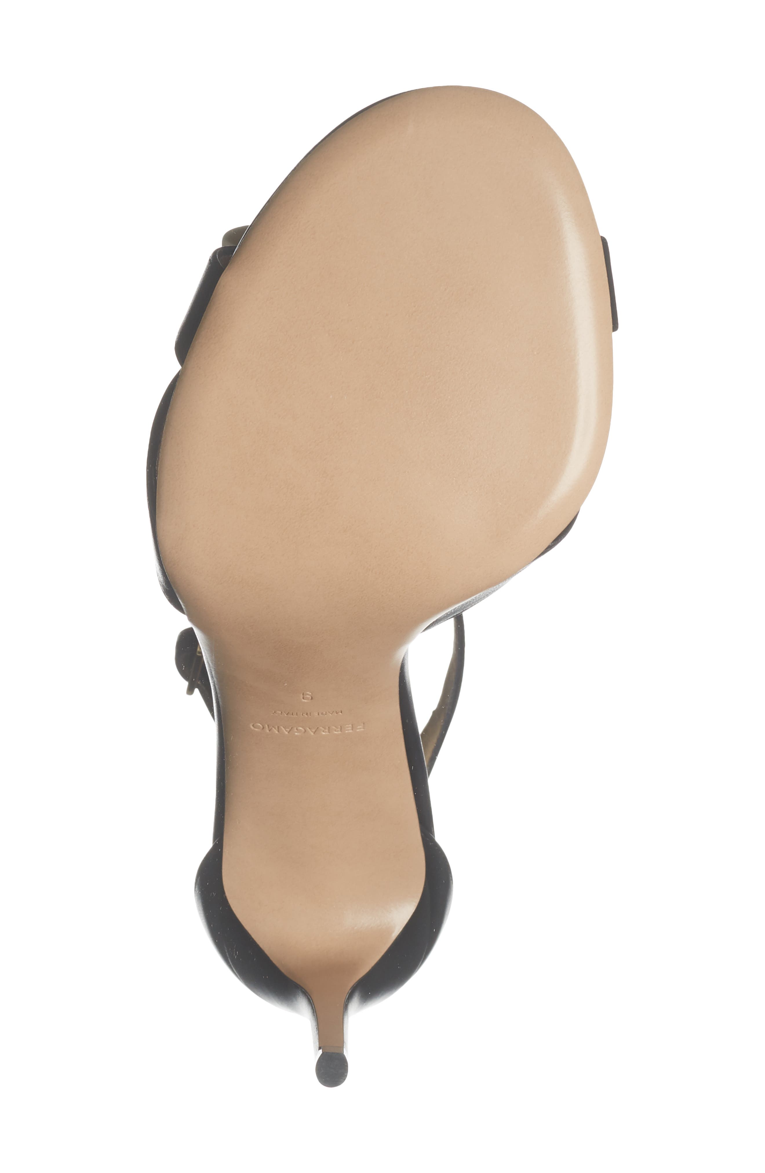 FERRAGAMO Roxy Vara Bow Ankle Strap Sandal, Alternate, color, Nero Biscotto Mascarpone