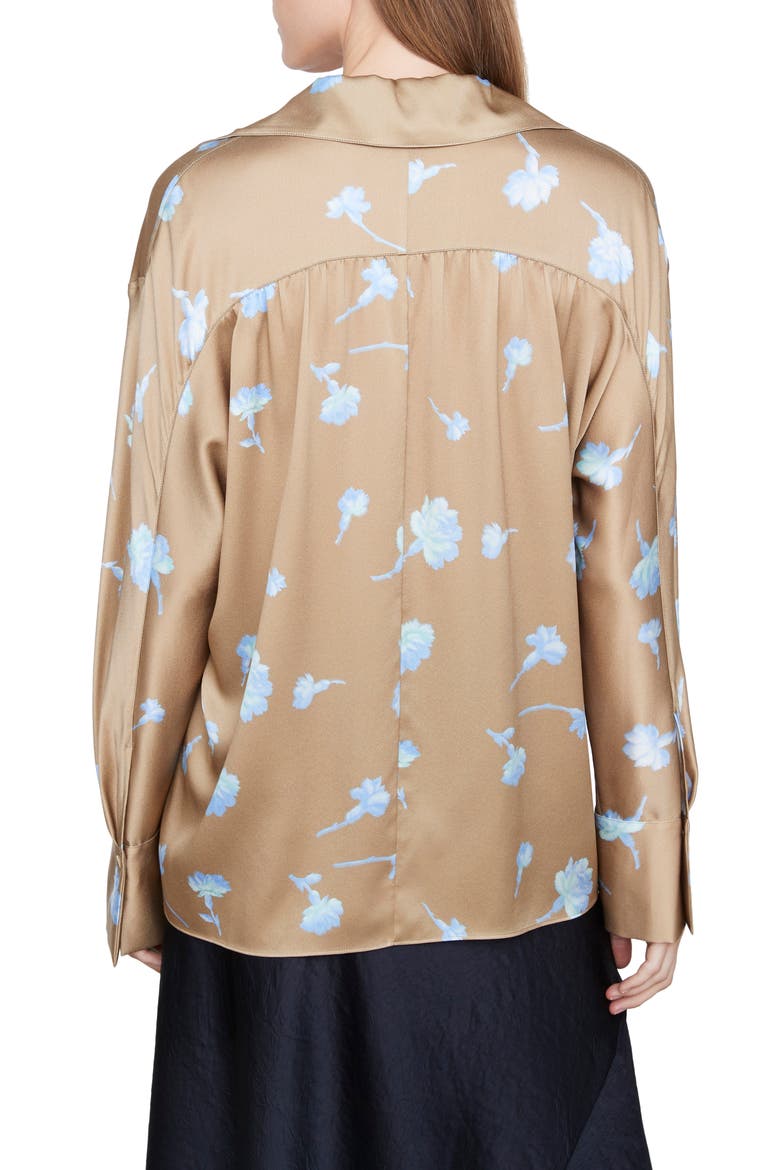 Sea Carnation Silk Shirt, Alternate, color, SANDALO
