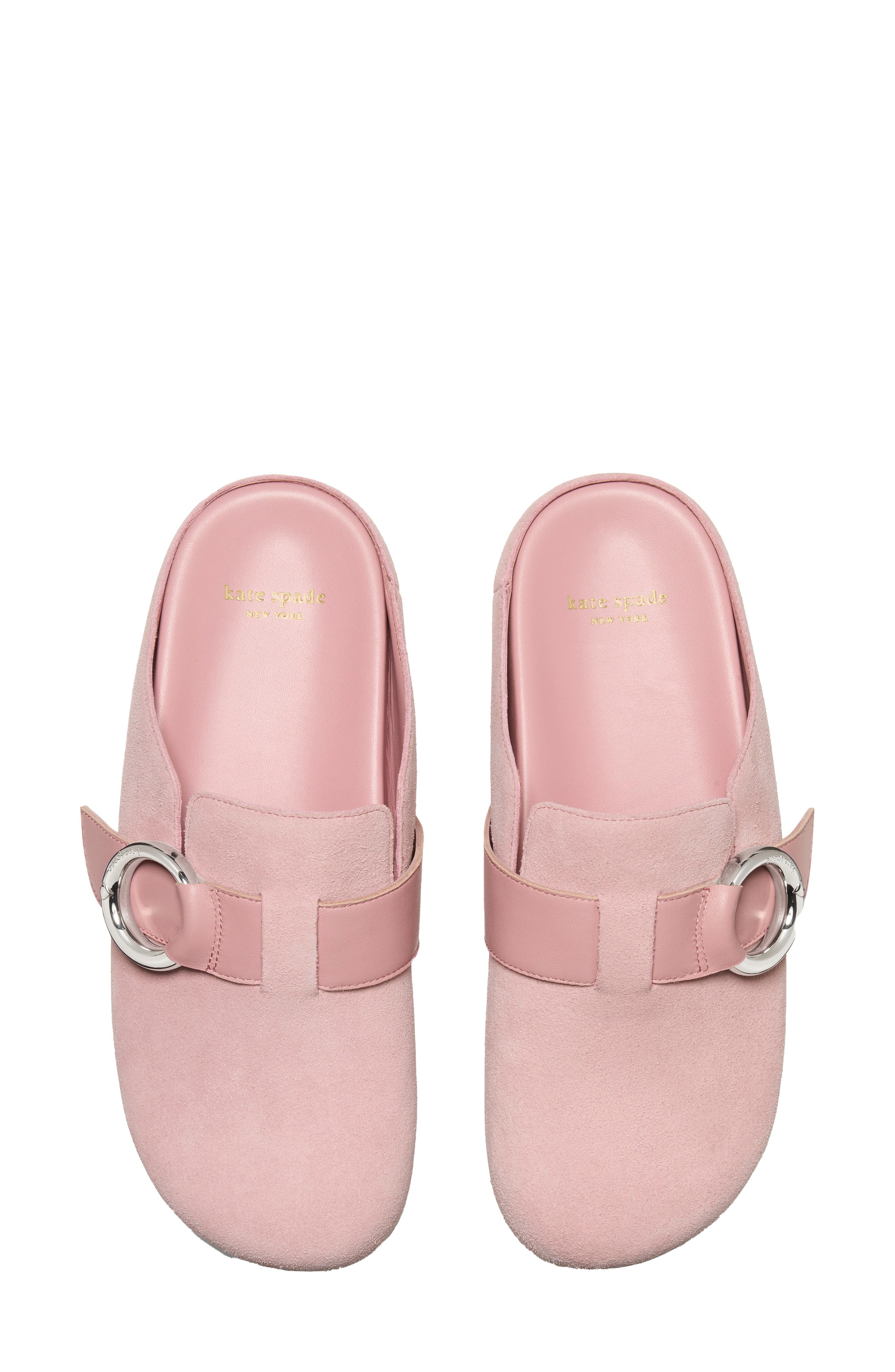 Kate Spade New York halo suede clog, Alternate, color, Barre Pink