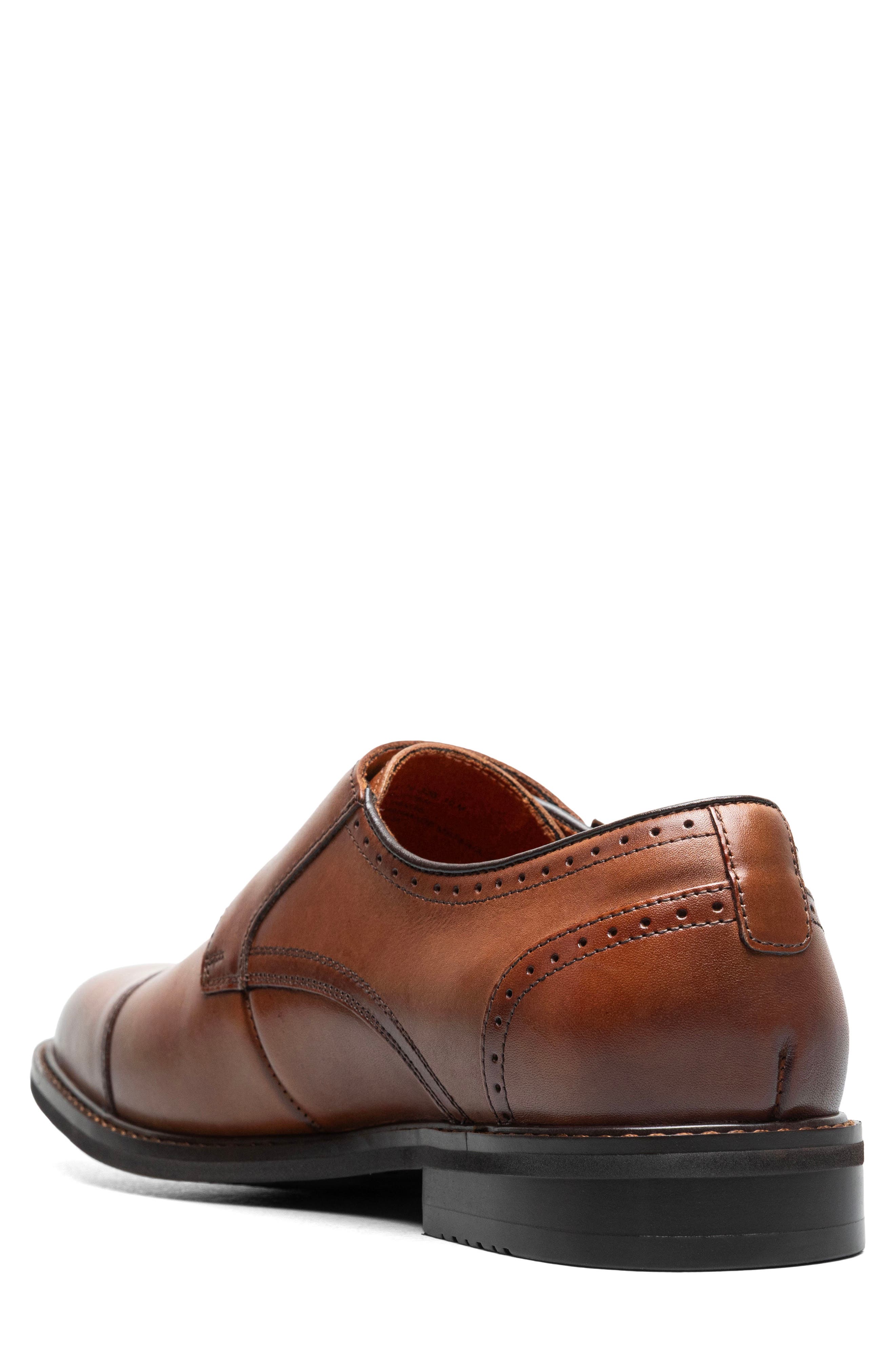 Boswell Double Monk Strap Shoe, Alternate, color, BRANDY