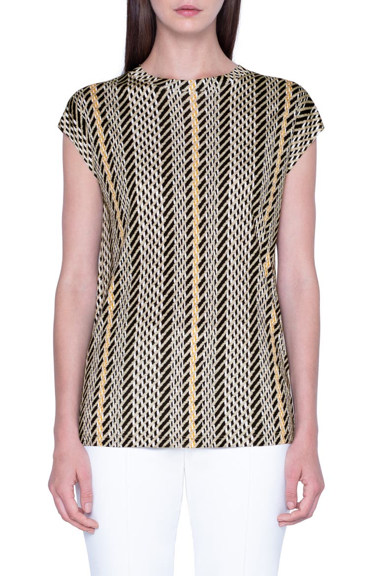 Tweed Print Silk Tunic, Main, color, MULTICOLOR
