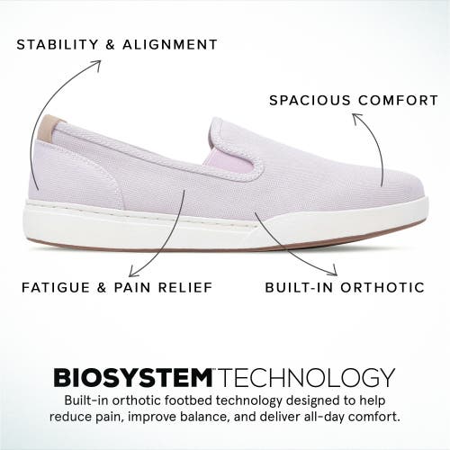 Abeo Encore Slip On In Lilac Canvas - Metatarsal