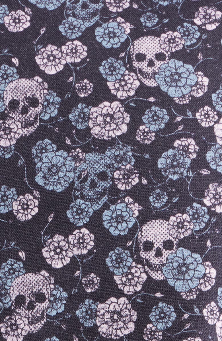 Stone Rose Summer Crush Skulls Short Sleeve Button-Up Shirt, Alternate, color,