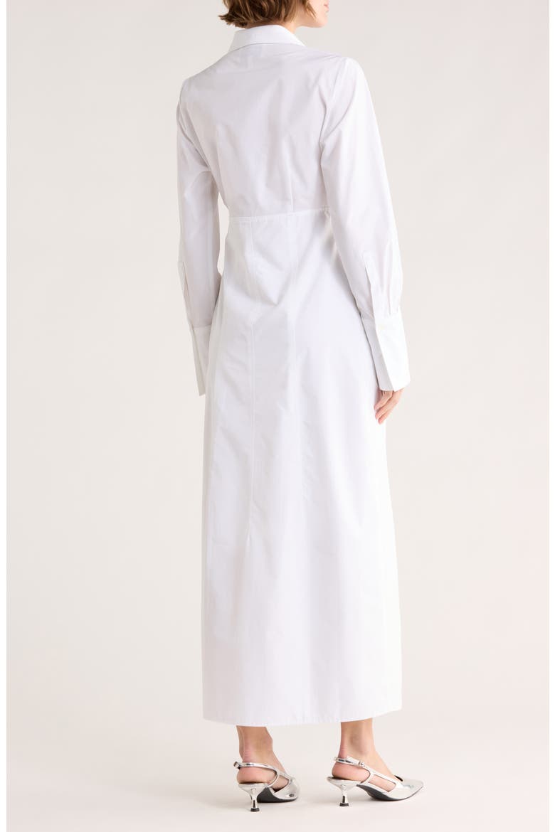 Fiona Long Sleeve Shirtdress, Alternate, color, WHITE