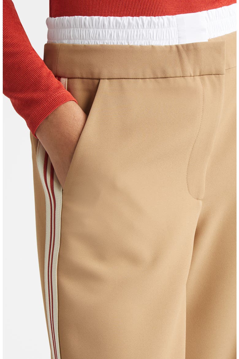 Eugene Boxer Waist Side Stripe Gabardine Pants, Alternate, color, KHAKI
