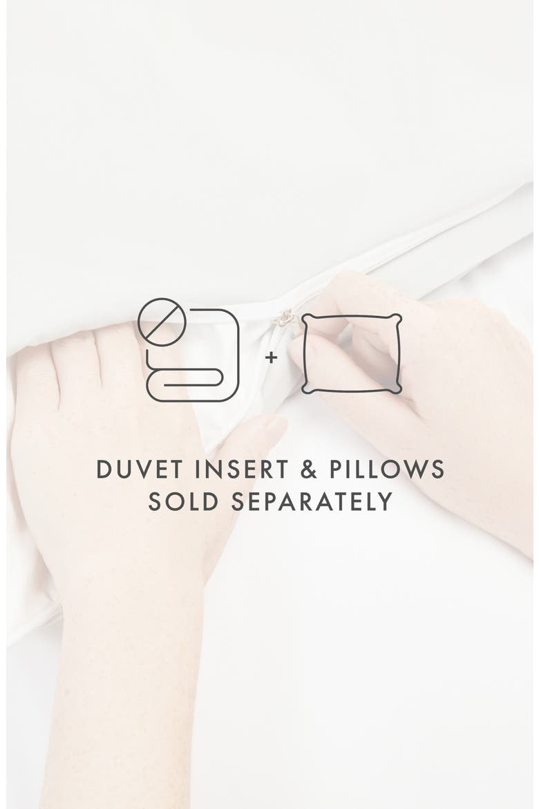 HOME SPUN Premium Ultra Soft 3-Piece Pinch Pleat Duvet Cover Set, Alternate, color, BLUSH