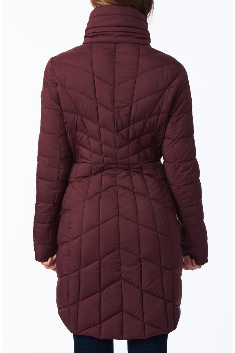 Water Resistant Packable EcoPlume™ Puffer Coat, Alternate, color, GARNET
