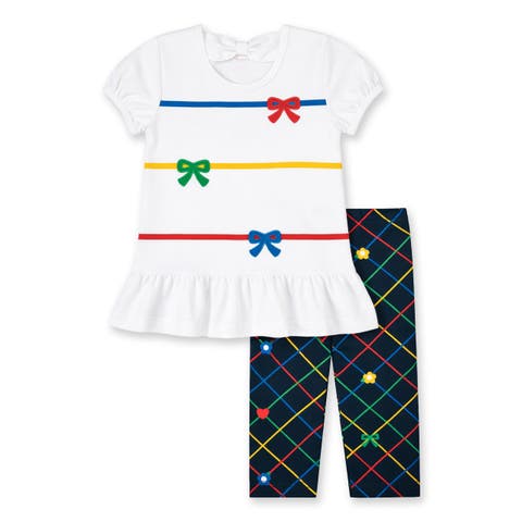 Knit Tunic and Printed Capri Leggings