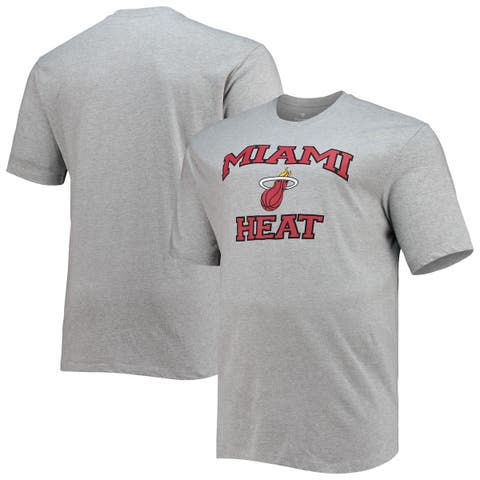 Men's Heathered Gray Miami Heat Big & Tall Heart & Soul T-Shirt