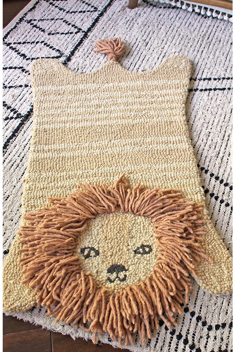 Safari Animal Accent Rug, Alternate, color, BROWN LION