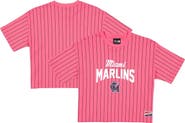New Era Women's New Era Pink Miami Marlins 2025 City Connect Pinstripe T-Shirt