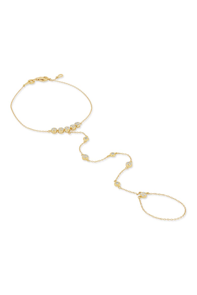 18K Gold Monaco Diamond Hand Chain Line Bracelet, Main, color, 18K YELLOW GOLD/ DIAMOND