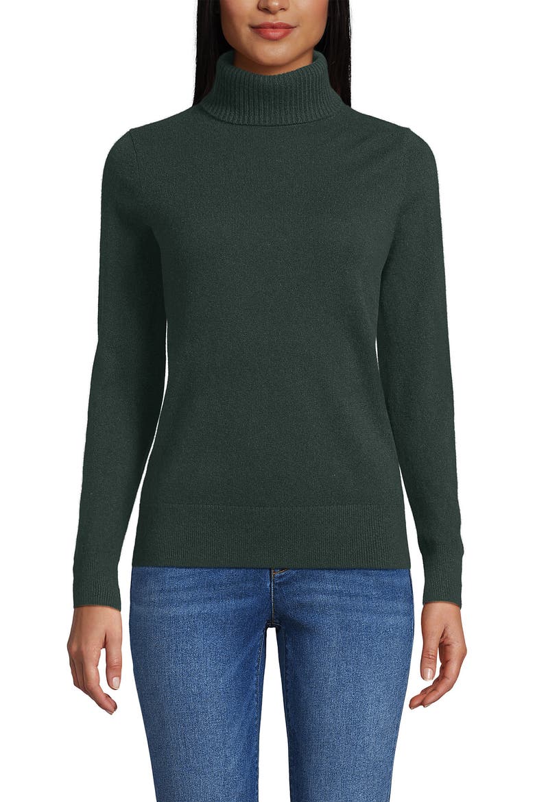 Cashmere Turtleneck Sweater, Main, color, Evening Forest