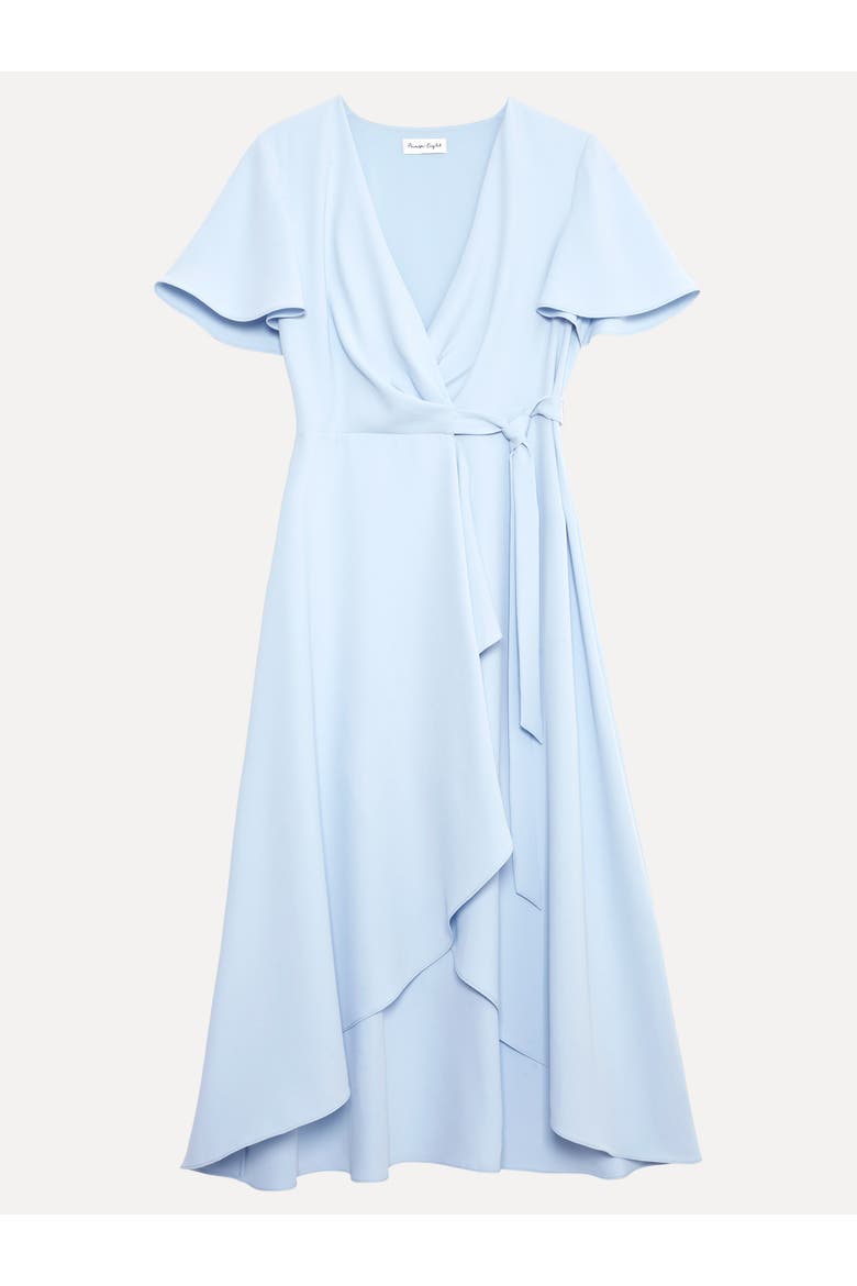 Julissa Short Sleeve Wrap Dress, Alternate, color, Pale Blue