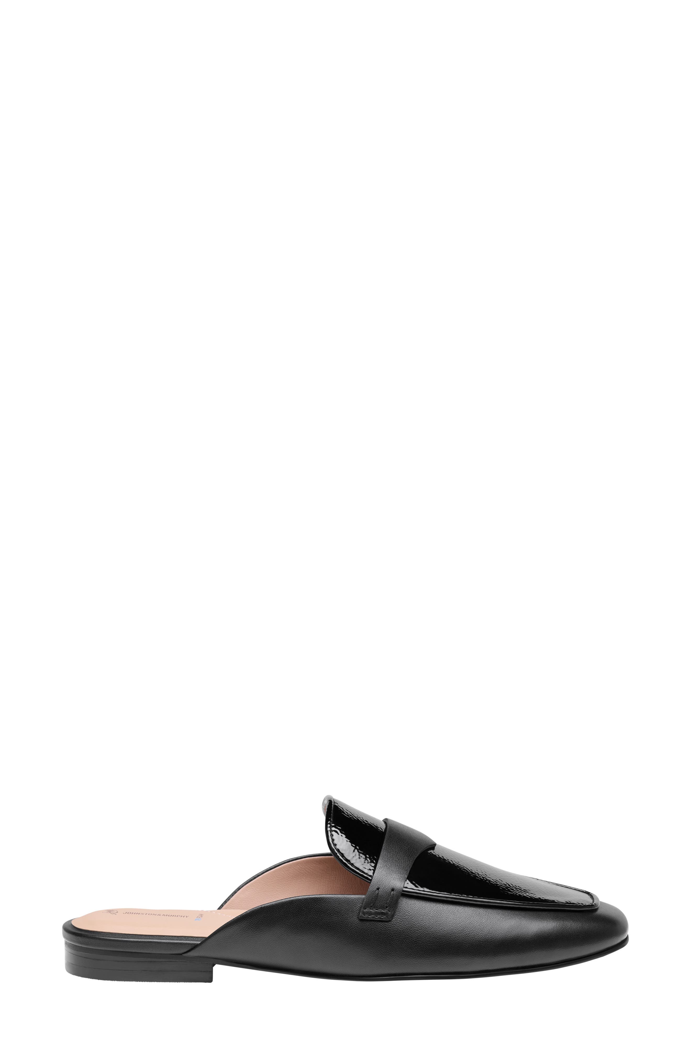 Isabel Penny Mule, Alternate, color, BLACK LEATHER