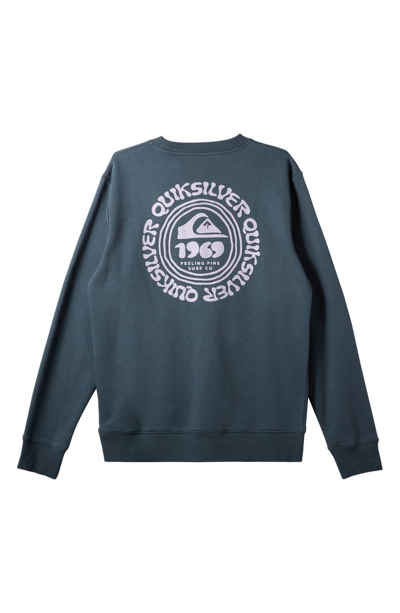 Quiksilver Surf the Earth Crewneck Sweatshirt, Alternate, color,