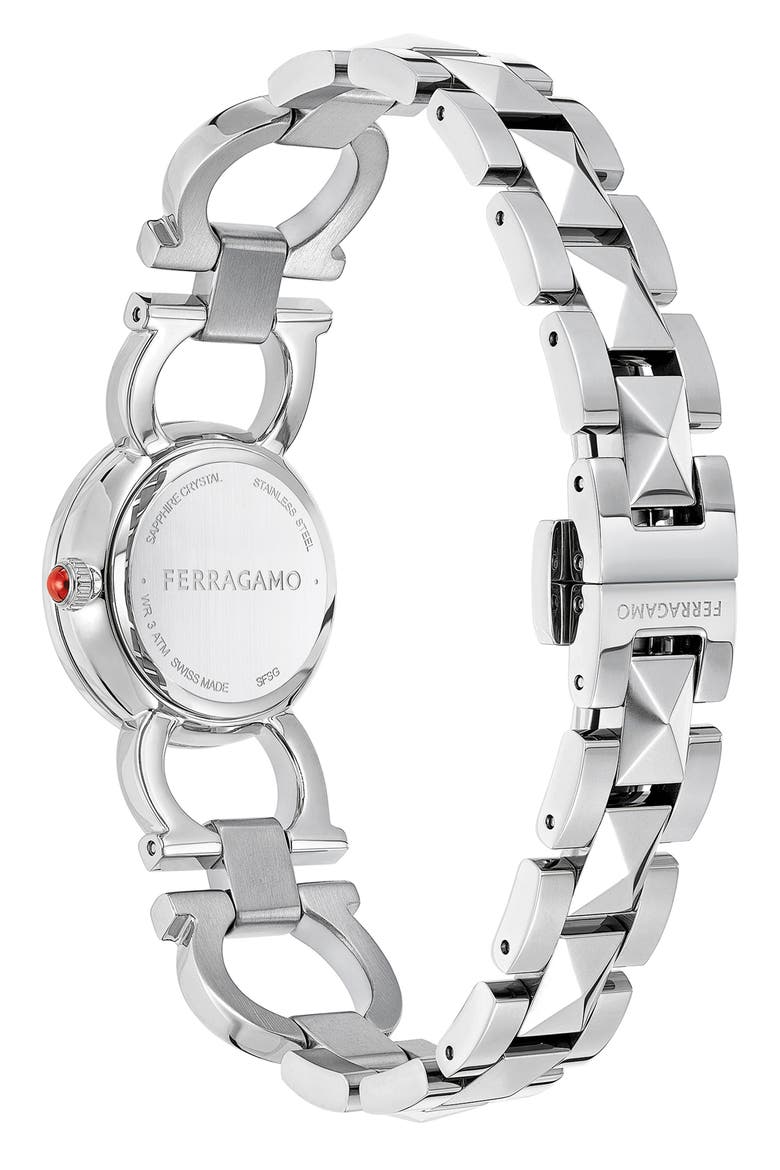 Double Gancio Bracelet Watch, 25mm, Alternate, color, STAINLESS STEEL