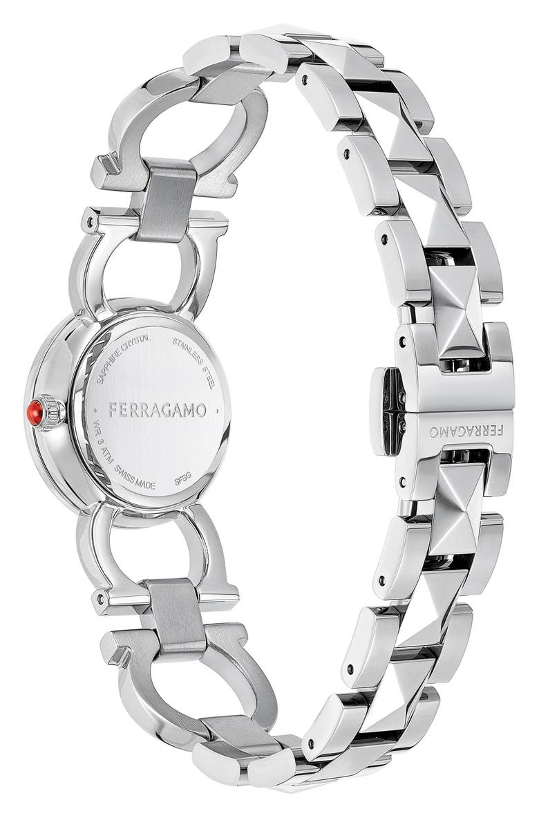 FERRAGAMO Double Gancio Bracelet Watch, 25mm, Alternate, color,