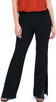 Marcella Pearson Slit Flare Leg Pants