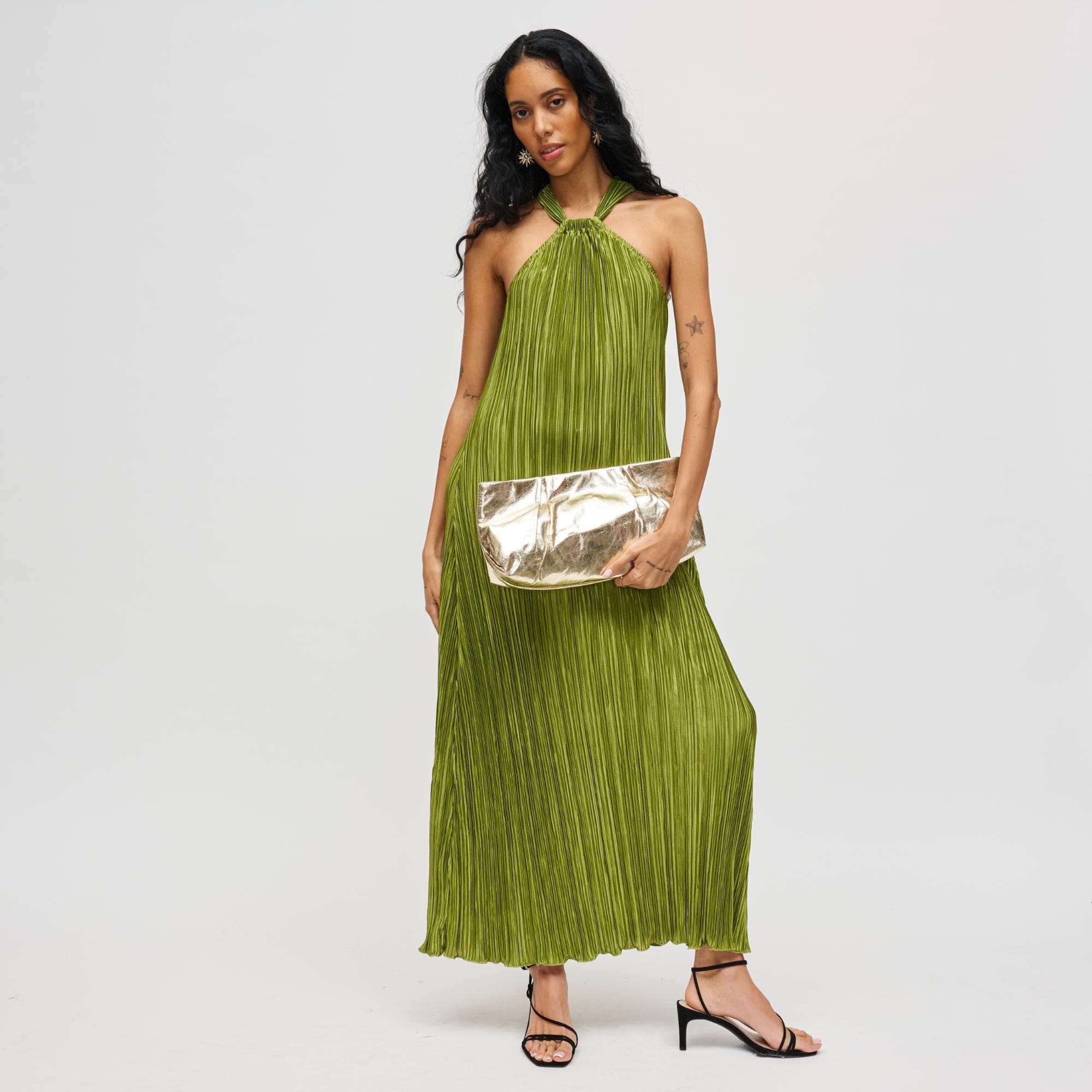 URBAN EXPRESSIONS HANDBAGS Franny Clutch, Alternate, color, Gold
