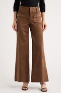 CITY BLUES Wide Leg Faux Suede Pants