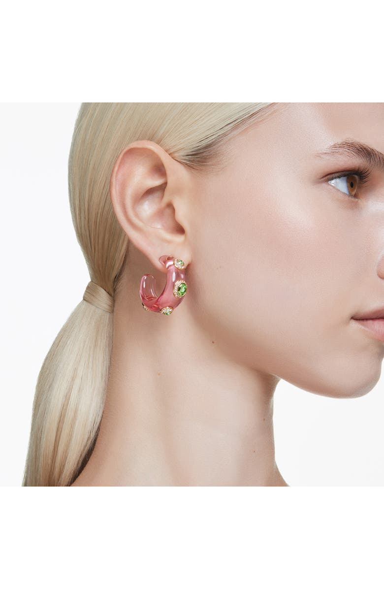 Swarovski Dulcis Hoop Earrings, Alternate, color, Multi