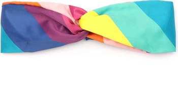 Kurt Geiger Multicolor Embellished Headband CRYSTAL HEADBAND Crystal Stripe Rainbow Headband by KURT  main image 4