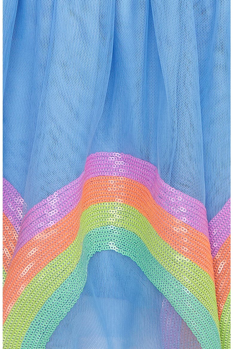 Rainbow Sequin Tulle Skirt, Alternate, color, SKY BLUE RAINBOW