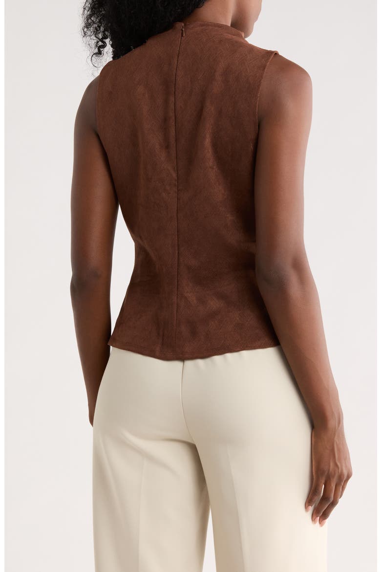 Belted Faux Suede Shell, Alternate, color, MAPLE SYRUP