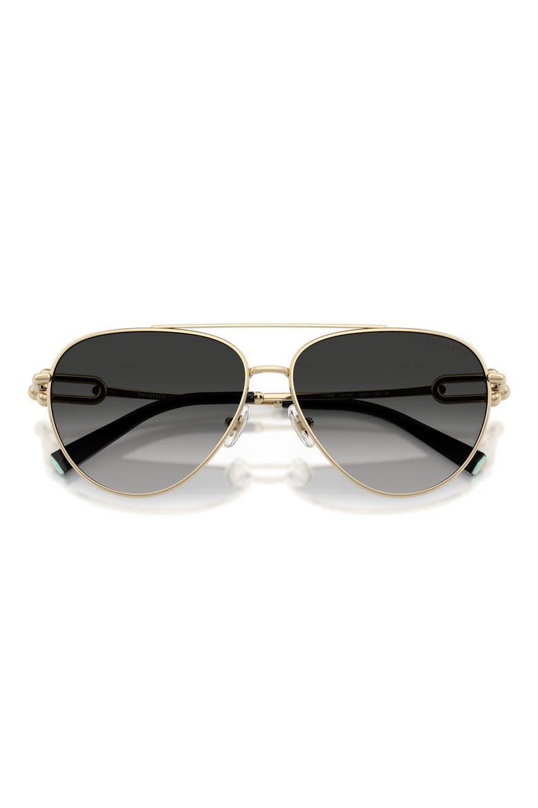 59mm Gradient Pilot Sunglasses, Alternate, color, PALE GOLD/ GREY GRADIENT