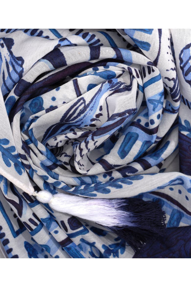 Montauk Tile Sarong, Alternate, color, Ultramarine