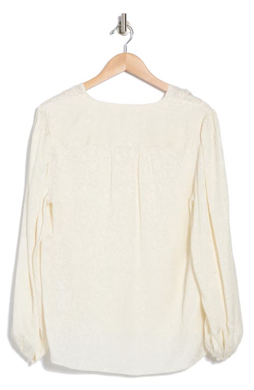 Frame Denim Cinched Sleeve Silk Blouse In Cream