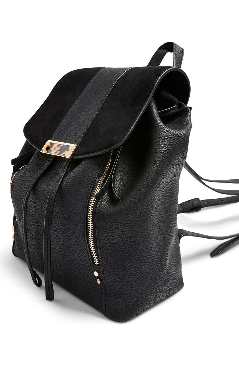 Topshop Burst Faux Leather Backpack, Alternate, color,