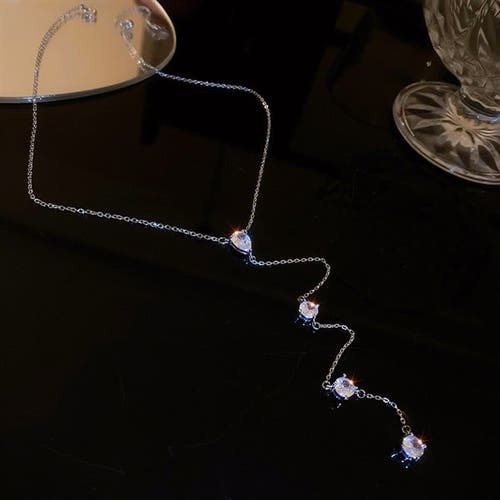 Anna Zuckerman Lovers Only Lariat In Platinum