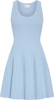 Milly Marea Sleeveless Fit & Flare Sweater Dress