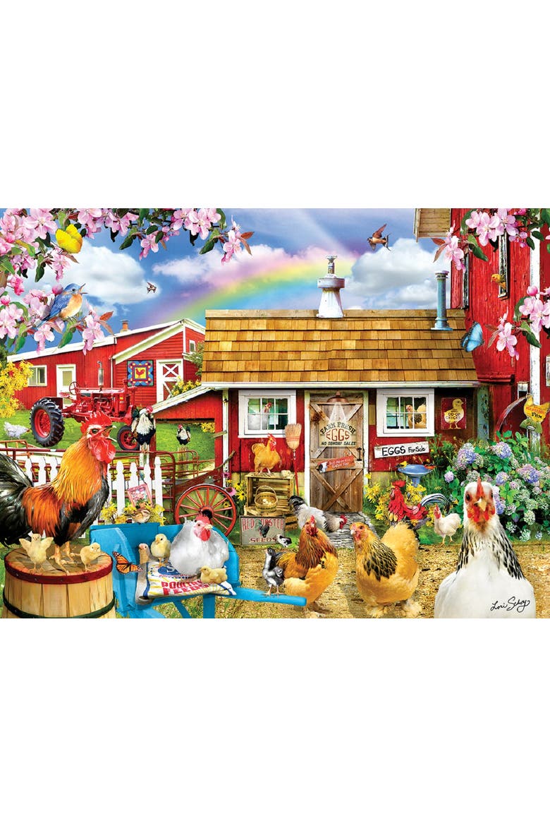 Springtime Chickens 1000 piece Jigsaw Puzzle for Adults, Alternate, color, Multicolor