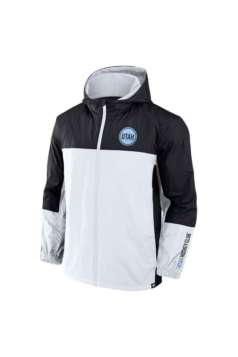 Men's Fanatics Black Utah Hockey Club Crash the Net Full-Zip Hoodie Jacket, Alternate, color, Black
