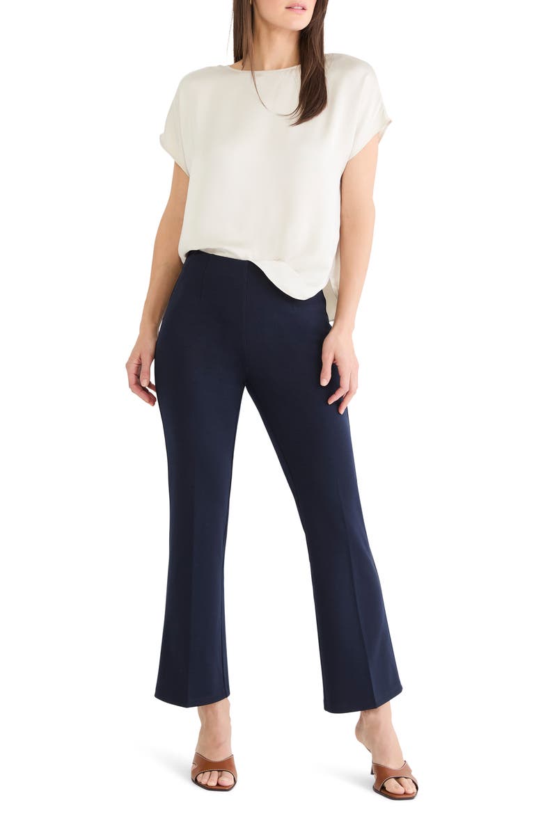 Berkeley Bootcut Ponte Pants, Alternate, color, DARK INDIGO