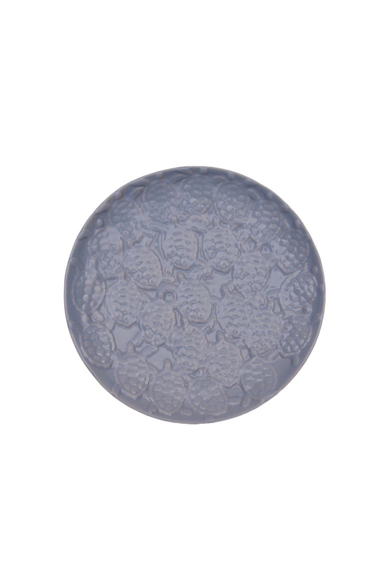Sea Turtle Coastal Embossed Coastal Serving Plates Set of 2, Alternate, color, Blue