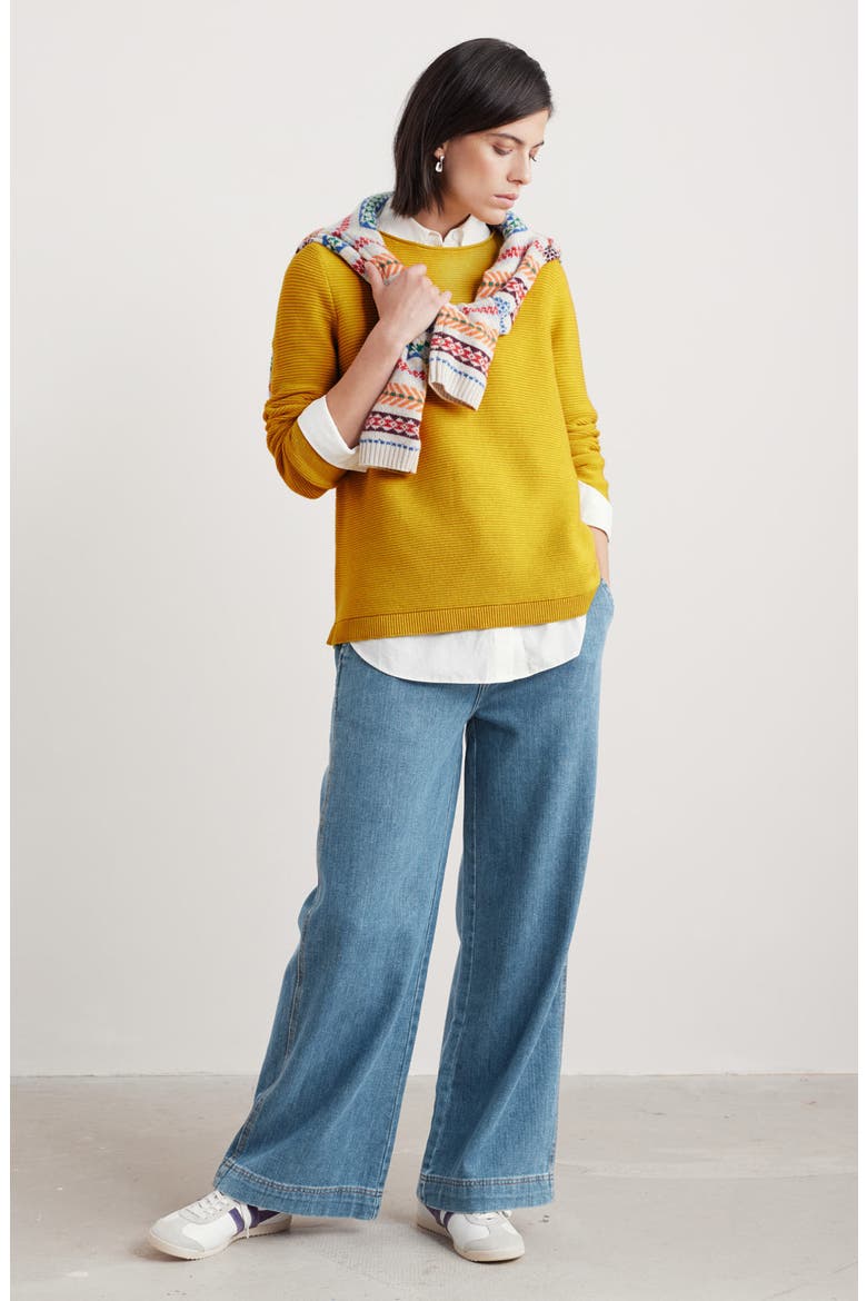 Sennen Cove High Waist Wide Leg Jeans, Alternate, color, MID WASH GRAIN
