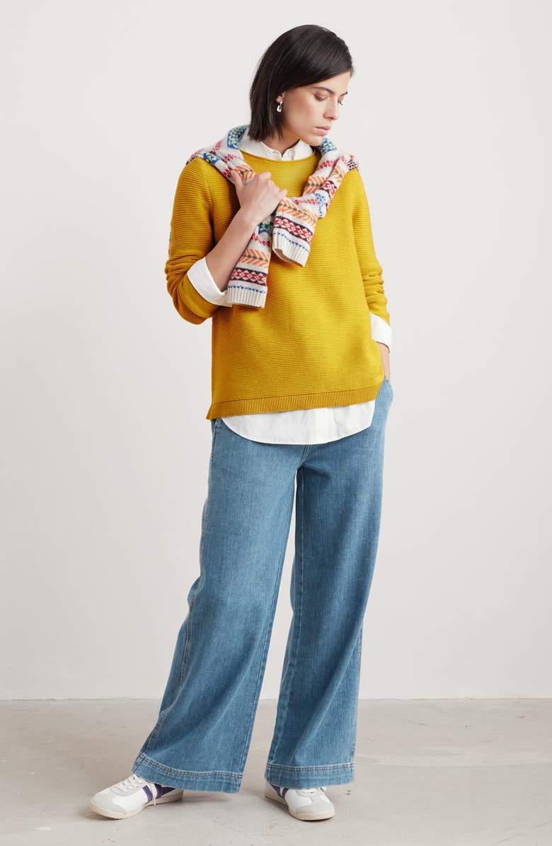 Seasalt Cornwall Sennen Cove High Waist Wide Leg Jeans, Alternate, color, 