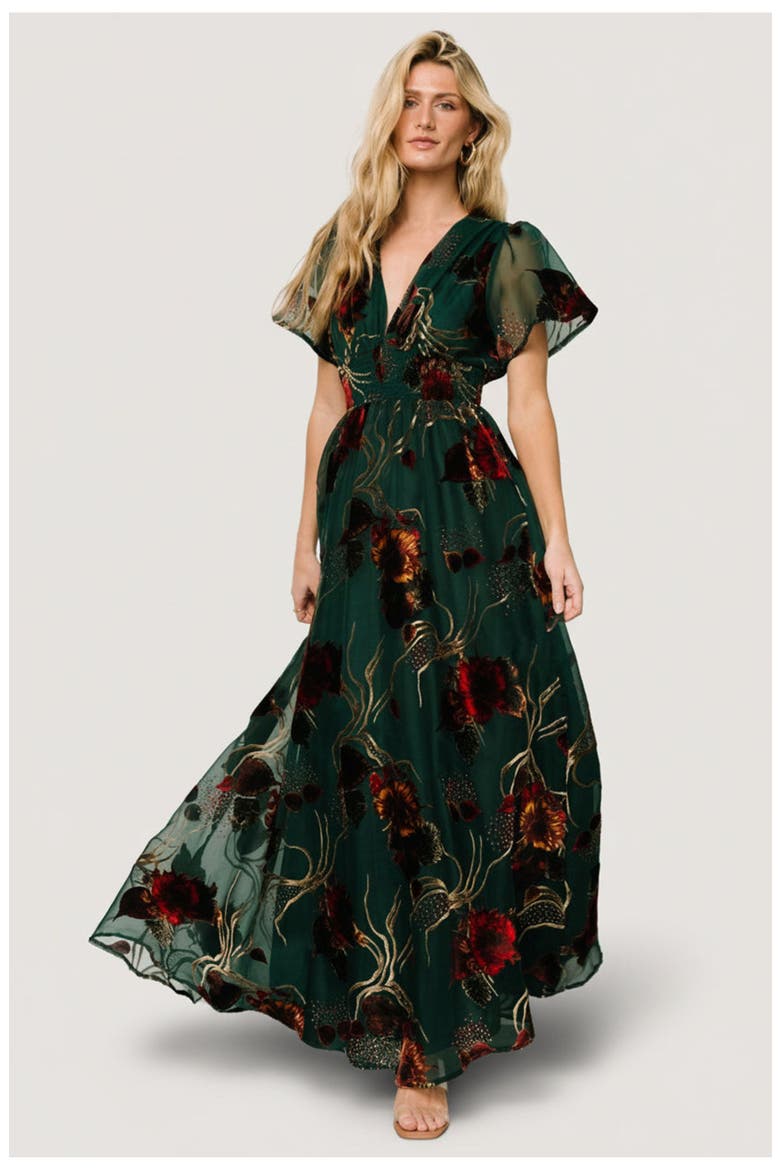 Valen Maxi Dress, Main, color, Jade Multi